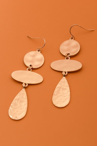 GOLD GEO DROP EARRINGS